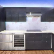 Corian Anthracite, Кухонные шкафы (фото)